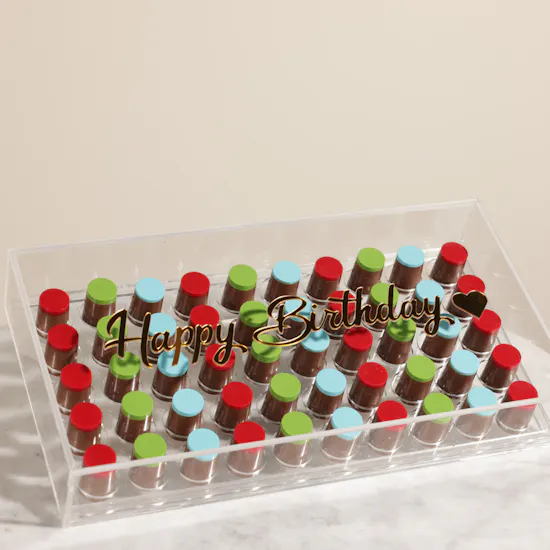 Ghazl Happy Birthday Acrylic Chocolates Box