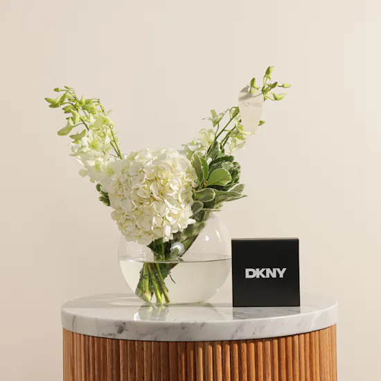Dkny Green Crystal Gold-Tone Hoop Earrings | Bright Flower Vase