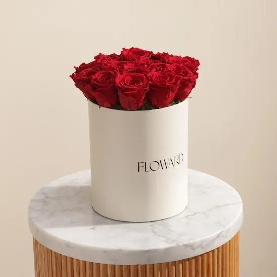 Romantic Preserved Red Rose Box
