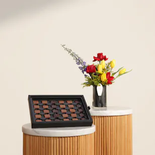 Anoosh New Salted Caramel Chocolate Box | Floral Magic Vase Anoosh New Salted Caramel Chocolate Box | Floral Magic Vase