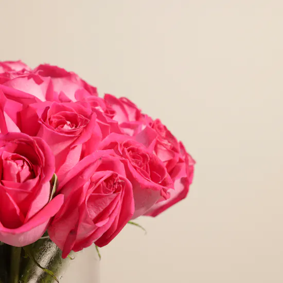 Fuchsia Charm Vase | 35 Roses