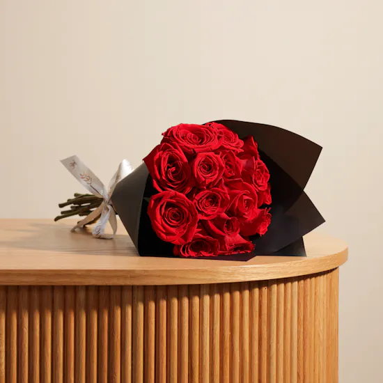 Embrace Red Roses Bouquet | 15 Flowers