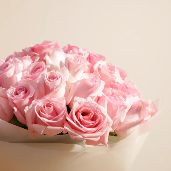 Picturesque Light Pink Roses Bouque | 50 Roses