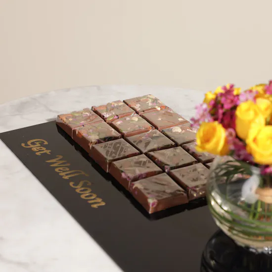 Floward Get Well Soon Chocolates | Rose Vase
