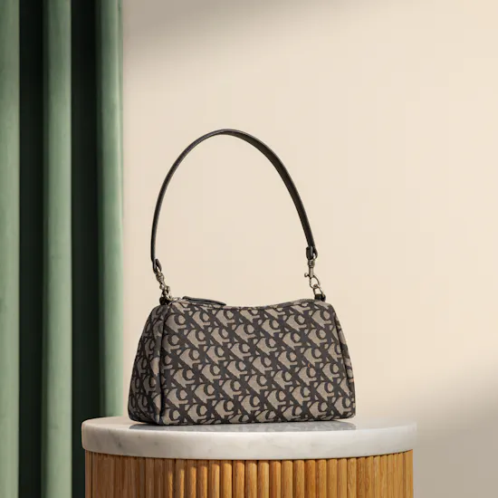Calvin Klein Pleat Monogram Logo Women’s Shoulder Bag