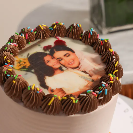 December Cake Personalized Photo Chocolate Cake | Moment of Pure Flowers