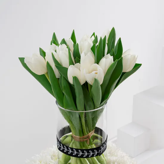 Snowy White | Glass Vase