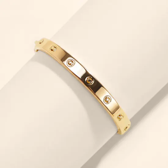 Michael Kors Logo Gold Tone Women's Bangle