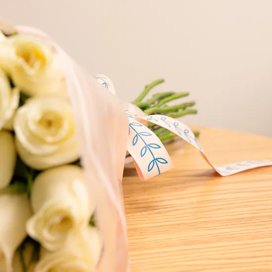 Whispering Snow Roses Bouquet