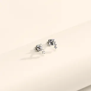 Siran by Iram White Gold Diamond Sequence Earrings Siran by Iram White Gold Diamond Sequence Earrings