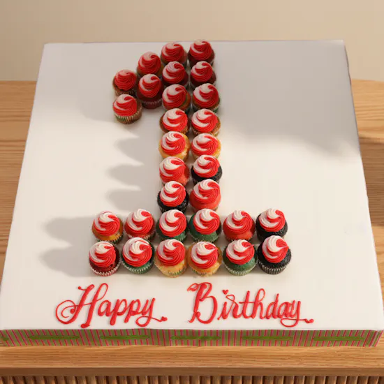 Helen's Birthday Number Cupcakes
