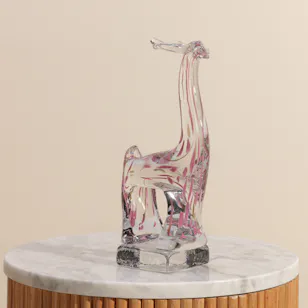 Floward Glass Giraffe Crafts Vase | Pink Floward Glass Giraffe Crafts Vase | Pink