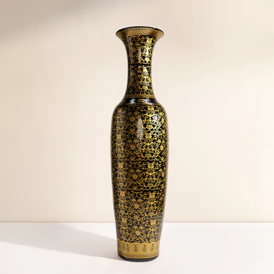 Magnificent Black and Gold Vase | 180 CM