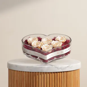Pure Love Preserved Roses Vase