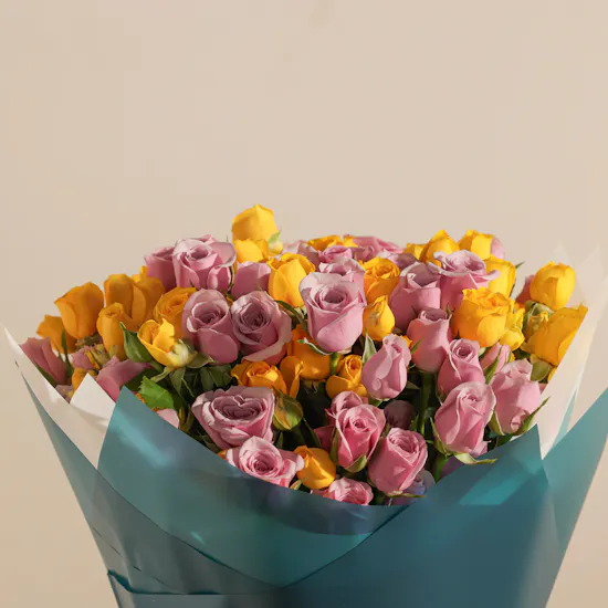 Nouga Happy Birthday Bonbons Chocolates Classic Trio Box | Happiness Flower Bouquet