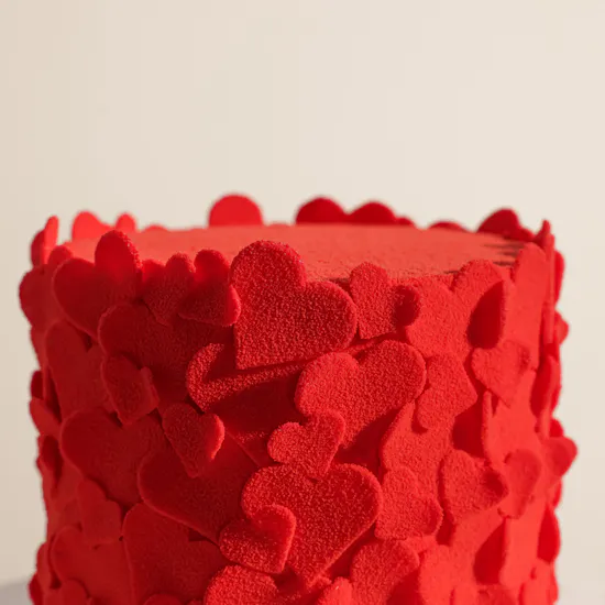 Sweetylicious Layered Red Hearts Cake