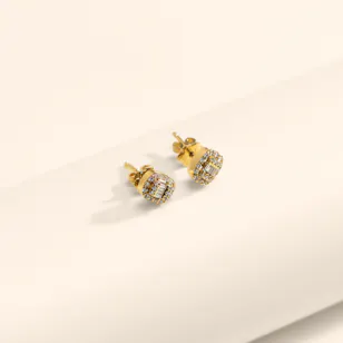 Siran By Iram Precious Diamond Stud Earrings
