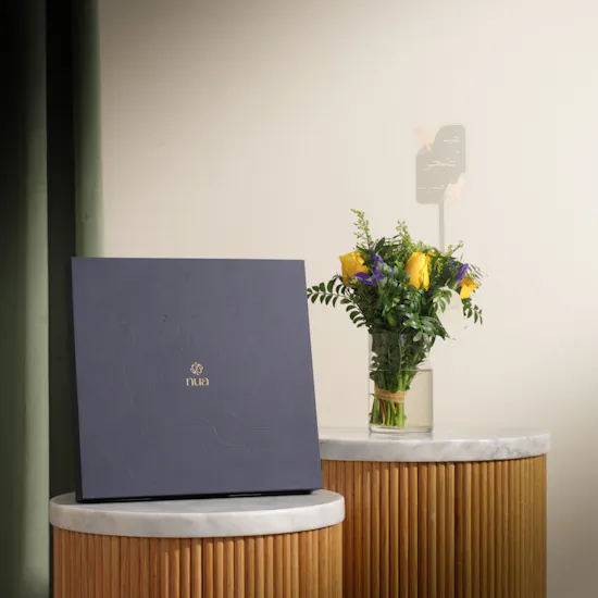 Nua Classic Luxury Blue Large Bonbon Box | Eid Celebration Flower Vase
