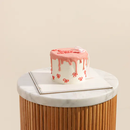 Floward Pink Ribbons Birthday Cake