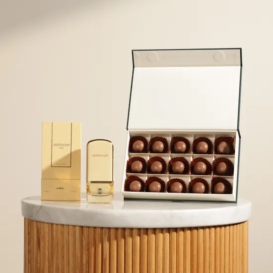 Ajmal Aristocrat Coral EDP for Women | Floward Kunafa Chocolate Box