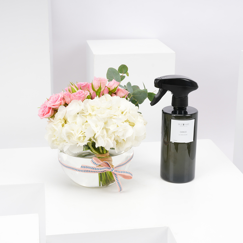 عطر قريس من مبخر 500مل | فازة الأزهار 