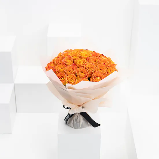 50 Orange Roses | Happy Birthday