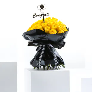 Congrats Bouquet | Yellow Roses 