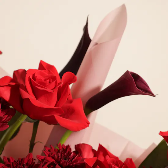 Language Love Red Flowers Bouquet