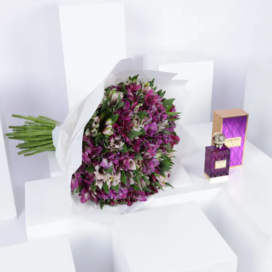 عطر أميثست خزام من ابراهيم القرشي | أليستروميريا الفرحه