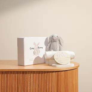 Cozy Bunny Newborn Giftset | White