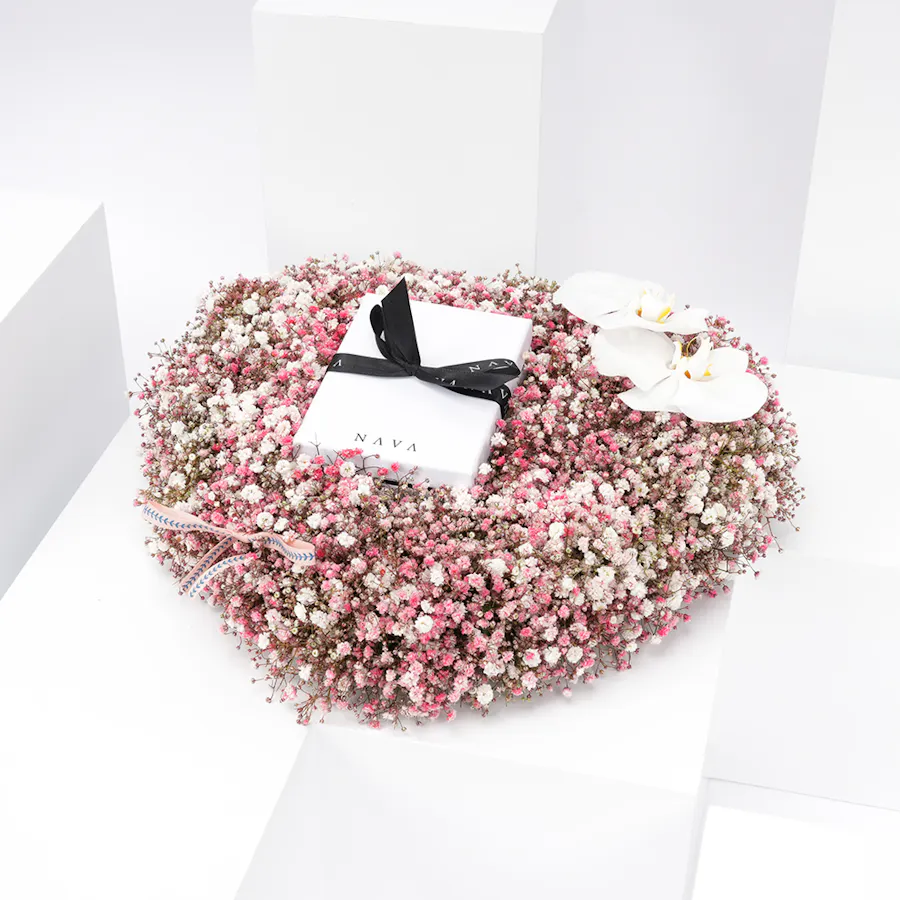 Nava Jewelry Gift with Flowers Heart 1