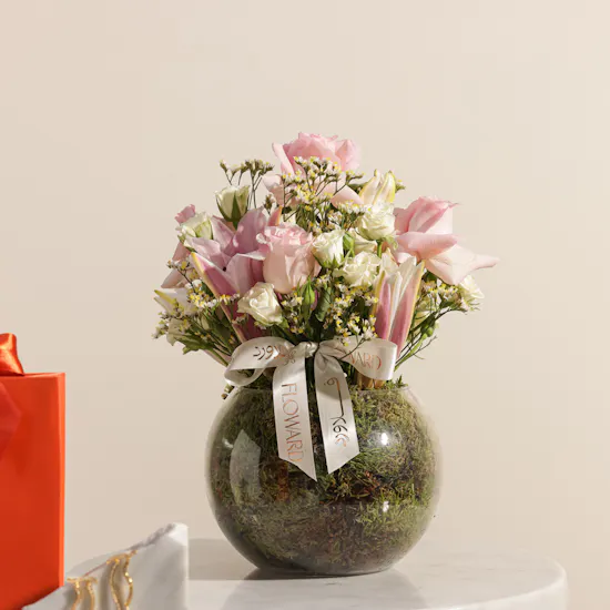 Velvet Desert Gold-plated Dune Mirage Long Drop Earrings | Bright Flowers Vase