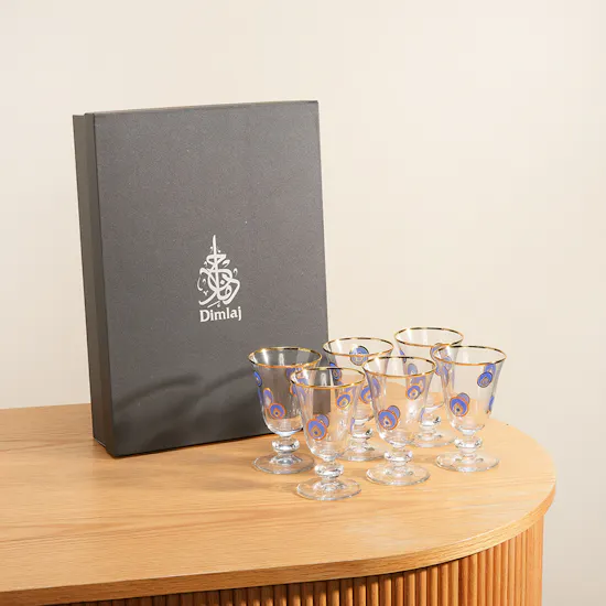 Dimlaj Gold Charm Glass Stemware Set
