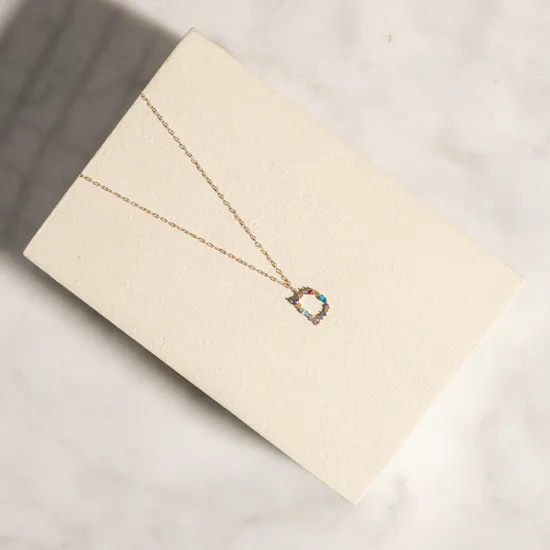 L'azurde Letter D Shaped Necklace