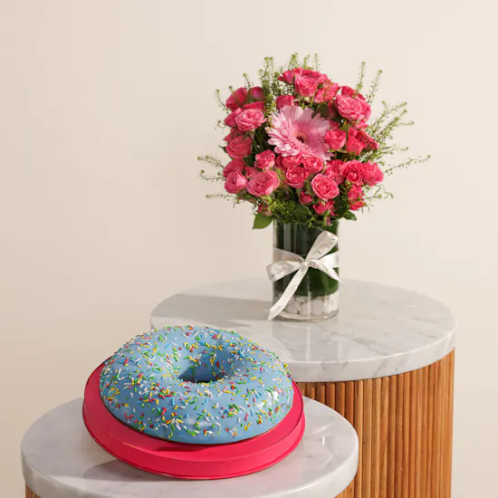 DOH! You Are Loved Small Blue Donut | Magical Flowers