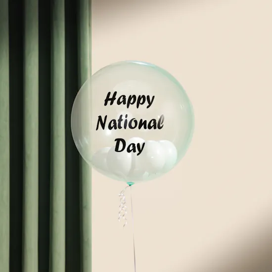 Balloonizer Happy National Day Bubble Balloon