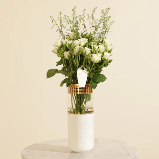 Otantik Luxury Majlis White Flower Vase