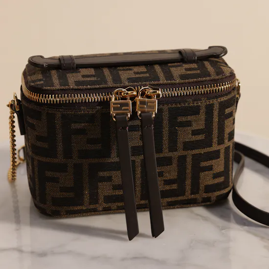 Fendi Vanity Tobacco Brown FF Women’s Bag