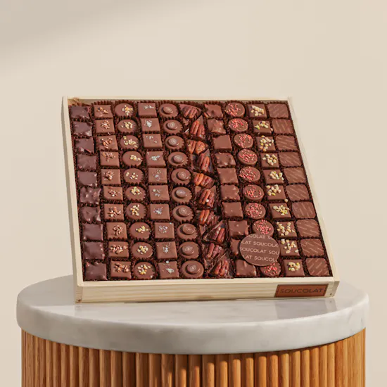Soucolat Grand Chocolate Collection Wood Tray