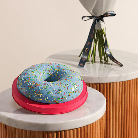 DOH! You Are Loved Small Blue Donut | Happiness Flowers