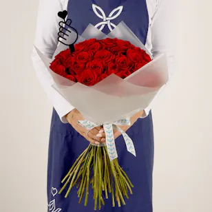 35 Red Roses | White Wrap