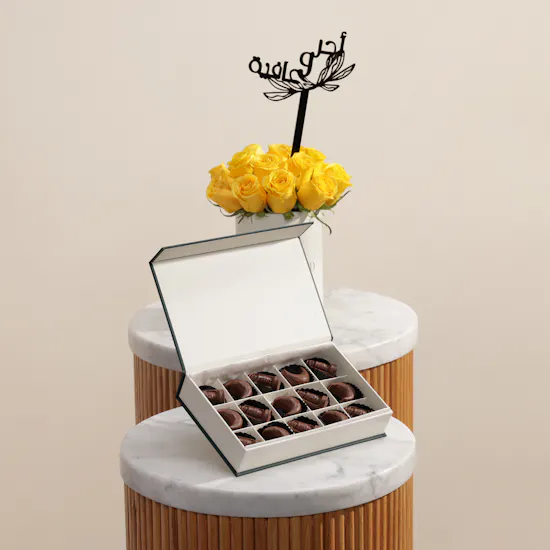 Floward Essence of Joy Chocolate Box | Wellness Flower Box