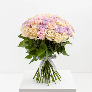 40 Pastel Mixed Rose Bouquet 40 Pastel Mixed Rose Bouquet