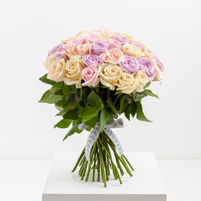 40 Pastel Mixed Rose Bouquet 40 Pastel Mixed Rose Bouquet
