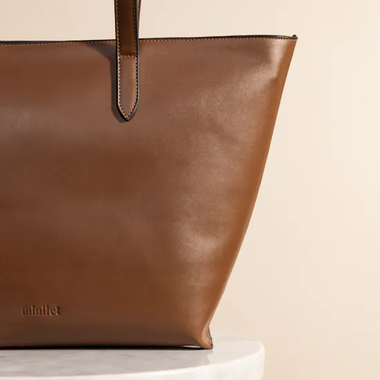 Minilet Zipper Classic Tote | Brown
