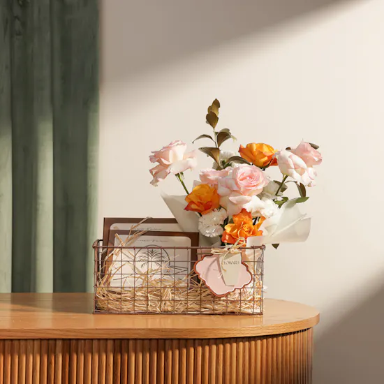 J's Bakery Delightful Gift Basket | Warm Flowers