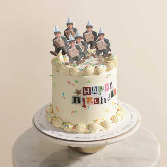 Floward Personalized Happy Birthday Sprinkles Photo Cake