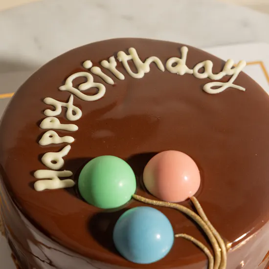 Fleur Happy Birthday Fudge Chocolate Cake