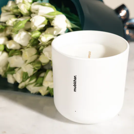 Mubkhar California Gold Scented Candle | Radiant Wellness Flower Bouquet