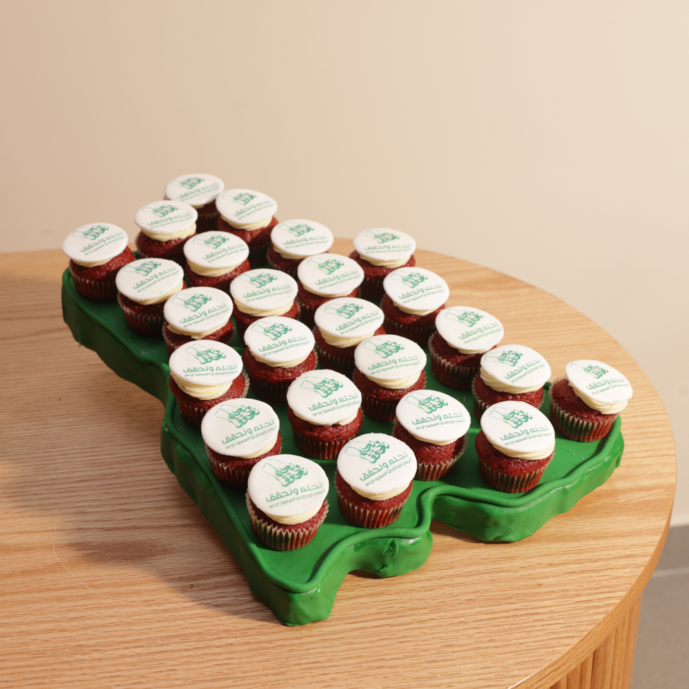 ميني كب كيك خريطة السعودية من هلن بيكري